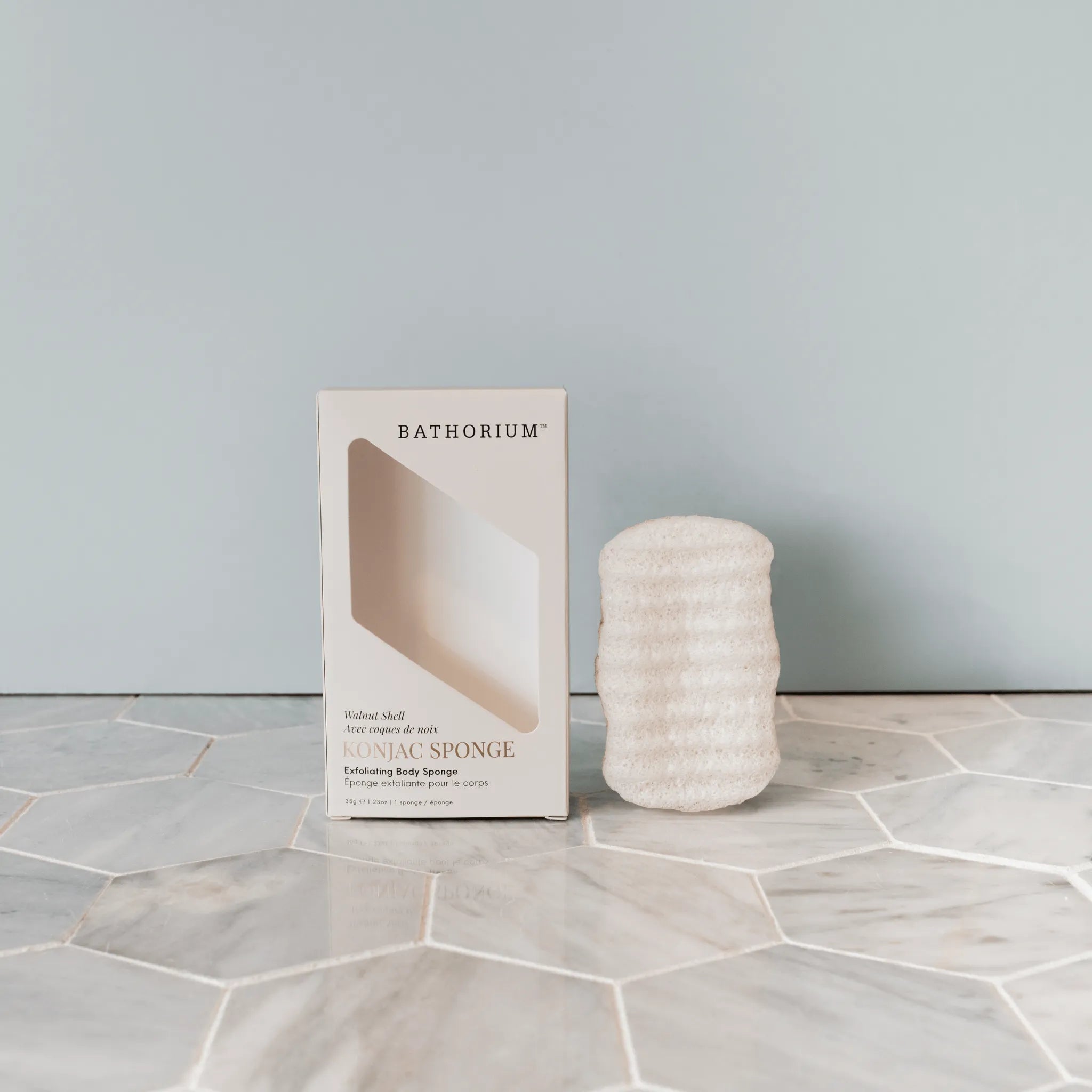 Konjac Walnut Shell Exfoliating Body Sponge