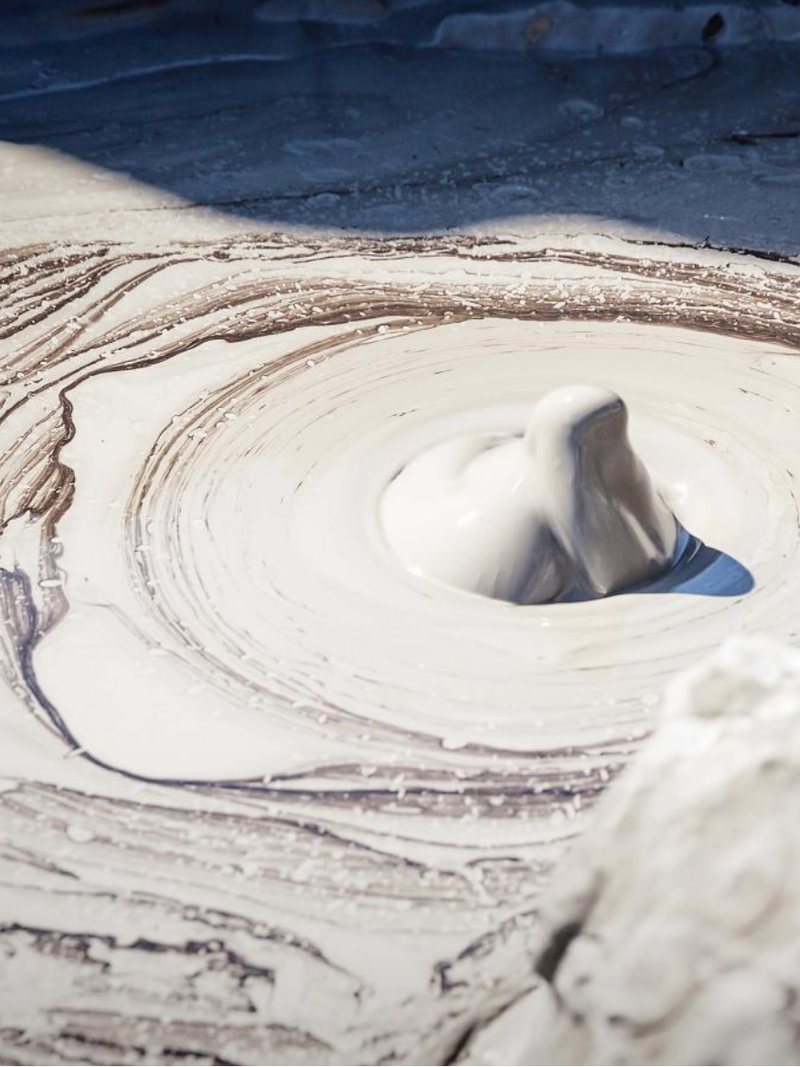 Raked sand at Sugar Beach