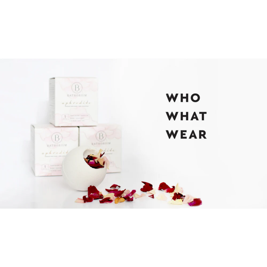 WHO WHAT WEAR: For a luxurious experience choose Aphrodite Bath Bomb