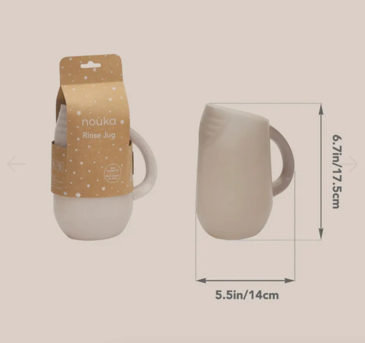 noüka - Rinse Jug - Sand product view 3