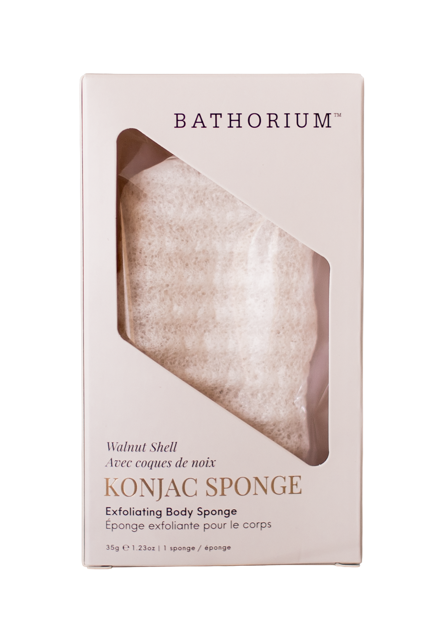 Konjac Walnut Shell Exfoliating Body Sponge