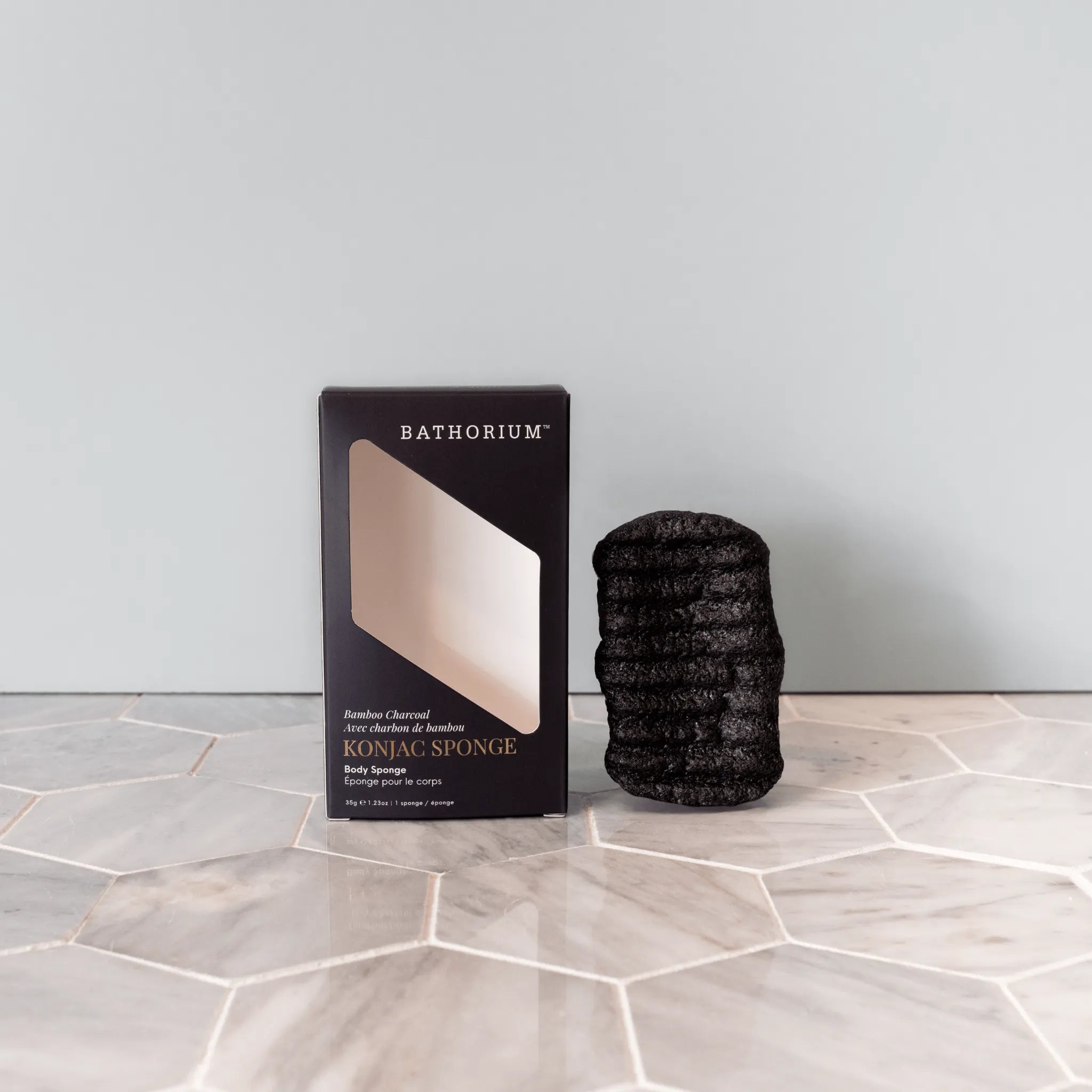 Konjac Bamboo Charcoal Body Sponge