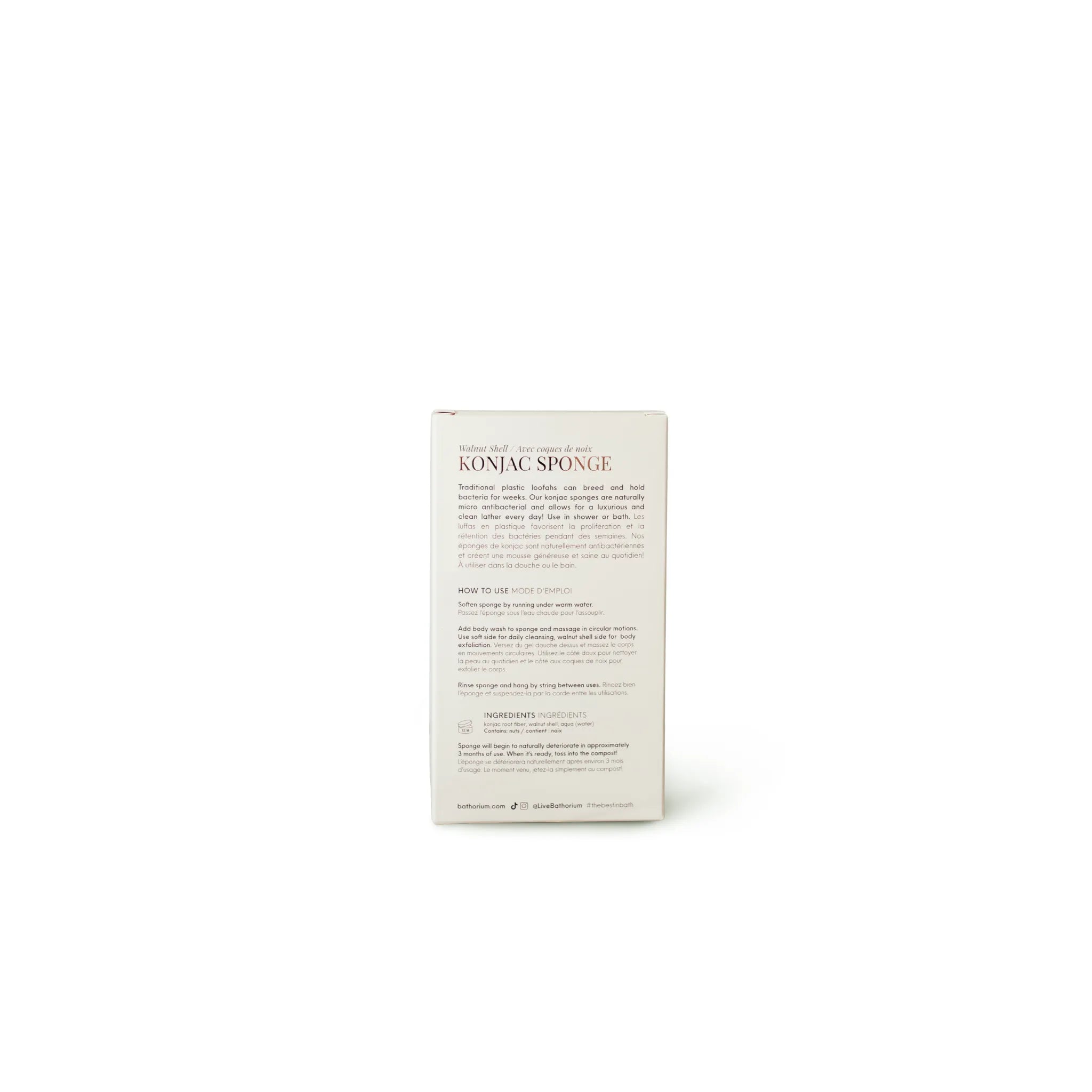 Konjac Walnut Shell Exfoliating Body Sponge