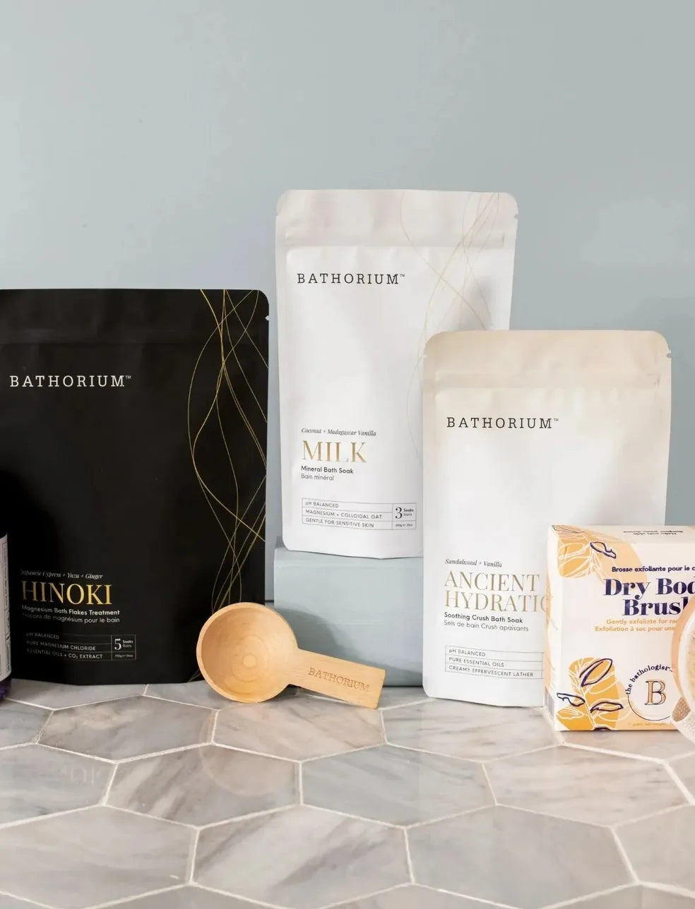 Menopause Support Bundle laid out on tile